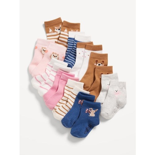 Unisex Crew Socks 10-Pack for Toddler & Baby