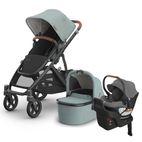 Vista V3 Stroller + Aria Travel System - Kenzi / With a Bassinet / Greyson