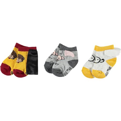Harry Potter Infant Baby Boy socks 3 Pack Gift Set (0-12 Months) - Baby Booties for Boys with Cape