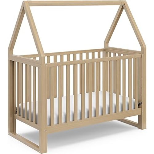 Storkcraft Orchard 6-in-1 Convertible Crib (Driftwood) – GREENGUARD Gold Certified, Converts to Toddler Bed, Full-Size Bed, Playhouse Bed, and Daybed, Fits Standard Full-Size Crib Mattress