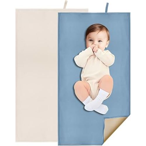 2 Pack Baby Diaper Changing Pad, Portable Baby Changing Mat for Travel or Home, Foldable Mat Fits Perfectly in Diaper Bag (67-15)
