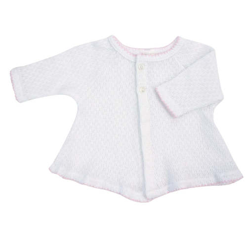 Paty Knit Raglan Cardigan Sweater in White