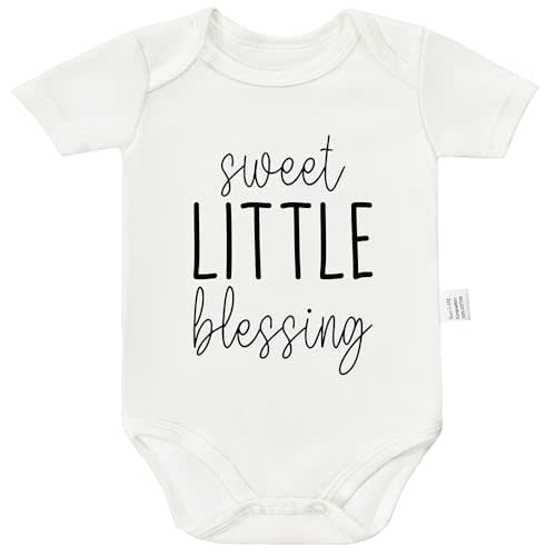 RETKCUL Sweet Little Blessing Bodysuit, Little Brother Newborn Outfit, Pregnancy Announcement for Grandparents 0-24 Months