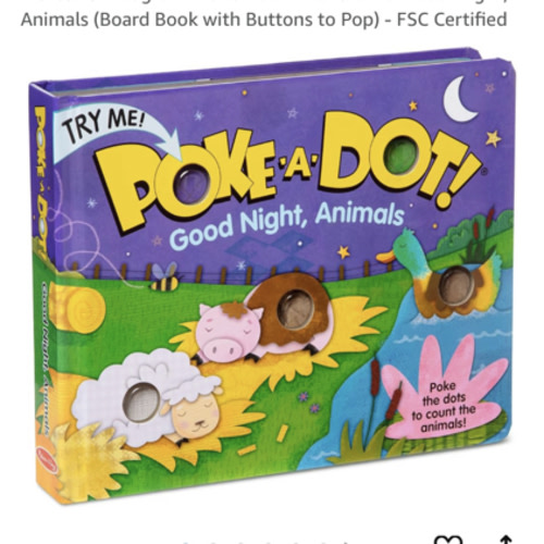 Amazon.com: Melissa & Doug Children's Book - Poke-a-Dot: Goodnight, Animals (Board Book with Buttons to Pop) - FSC Certified: iKids: Everything Else