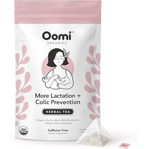 Lactation Tea by Oomi - USDA Organic & Vegan - 15 Biodegradable Sachets