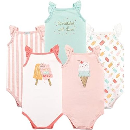 Hudson Baby Unisex Baby Cotton Sleeveless Bodysuits