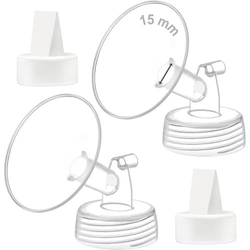 Maymom 15mm Flange and Duckbill Valve Compatible with Spectra S1 Spectra S2 Spectra 9 Plus Not Original Spectra Pump Parts Replace Spectra S2 Pump Parts Spectra Flange Spectra Duckbill Valve
