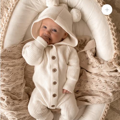 Little B's Classic Hoodie Jumpsuit - Milk