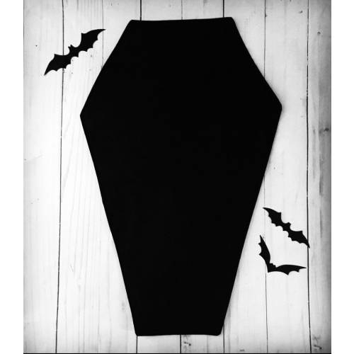 Gothic Midnight Coffin Burp Cloth Spooky Haunt