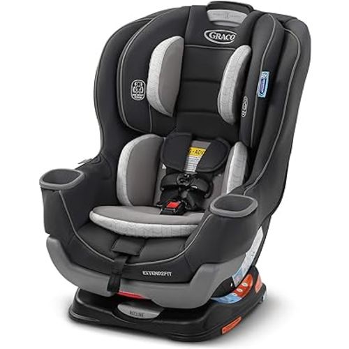 Graco Extend2Fit Convertible Car Seat, Rear-Facing and Forward-Facing, Extended Rear-Facing Seat Option, Redmond, Ideal for Newborns, Infants, and Toddlers