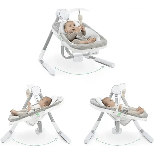Anyway Sway 5-Speed Multi-Direction Foldable Baby Swing 6-20 lbs (Spruce)