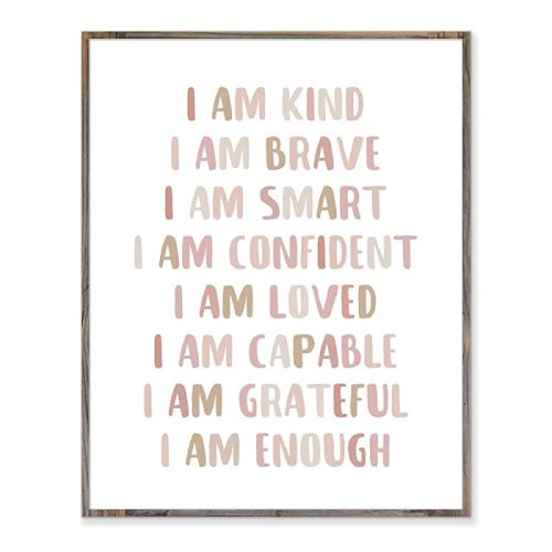 Amazon.com: Affirmations Print, I Am Kind, I Am Brave, Affirmations For Kids, Inspirational Quote, Nursery Room Decor, Affirmations Gift, Kids Print, Without Frame - 8x10" : Handmade Products