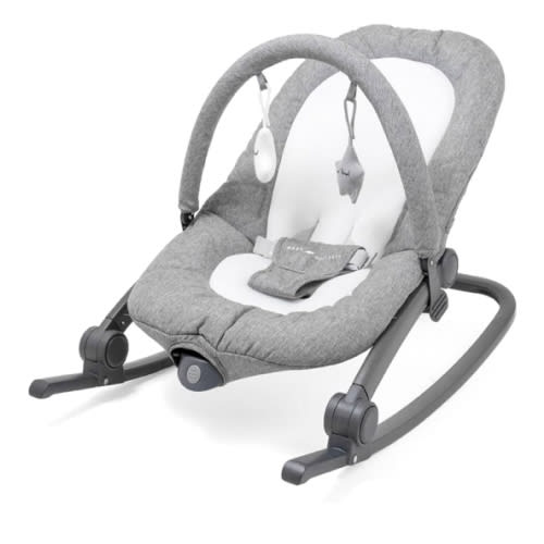 Baby Delight Aura Deluxe | Portable Baby Bouncer for Infants | Baby Rocker | Quilted Charcoal Tweed