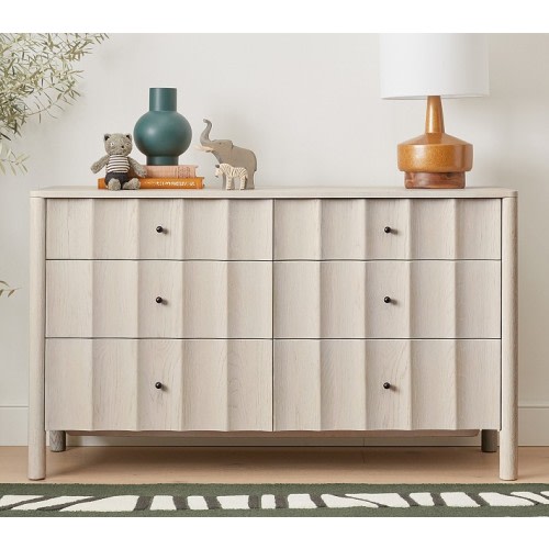 Scalloped 6-Drawer Dresser ( 56w x 19d")