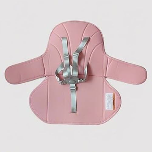 High Chair Pad - Easy Use Highchair Cushion, Soft Cover with 3-5 Point Harness for Baby, Padded Back Cover, Pink