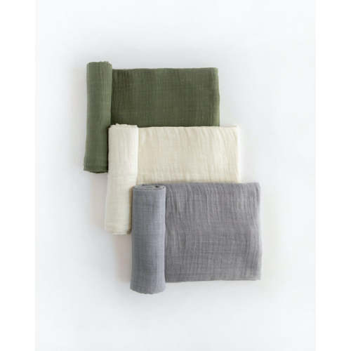 Cotton Muslin Swaddle Baby Blanket Set - Fern Set
– Little Unicorn USA