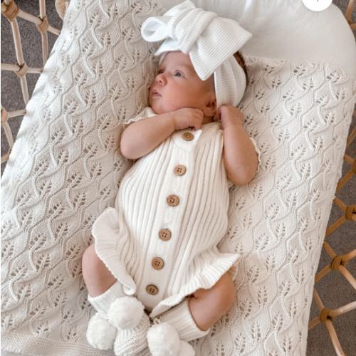 Little B's Ruffled Romper - Milk