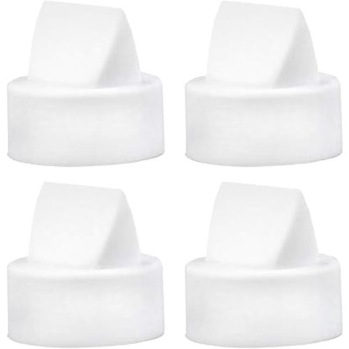 Maymom Duckbill Valve Compatible with Momcozy S9/S12, Spectra Caracup, FEISIKE Cup 2011 Version, TSRETE; Duckbill for Wearable Breastpump; 4pc (White, for Momcozy TSRETE)
