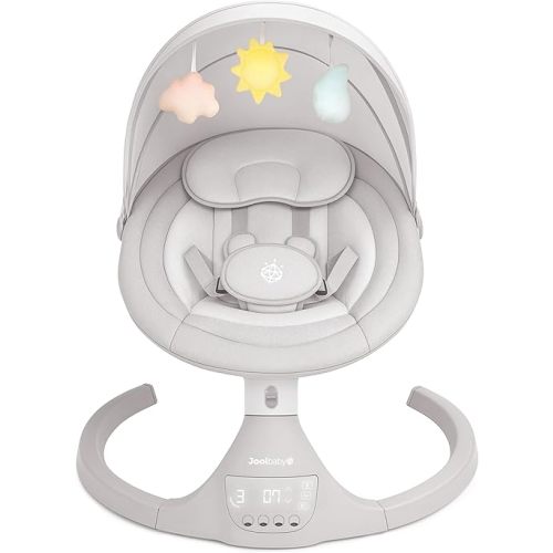 Jool Baby Nova Swing for Newborns - Electric Motorized Infant Swing, Bluetooth Music, 10 Preset Melodies, Remote (Updated Model, Stone)