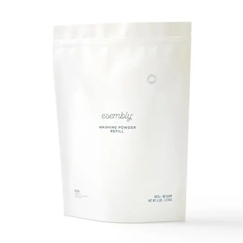 Esembly Laundry Washing Powder – HE Mineral Based Detergent for All Household Laundry and Cloth Diapers – Patented, Fragrance-Free, EWG Verified, Earth-Friendly, (6lb Refill Bag No Scoop)