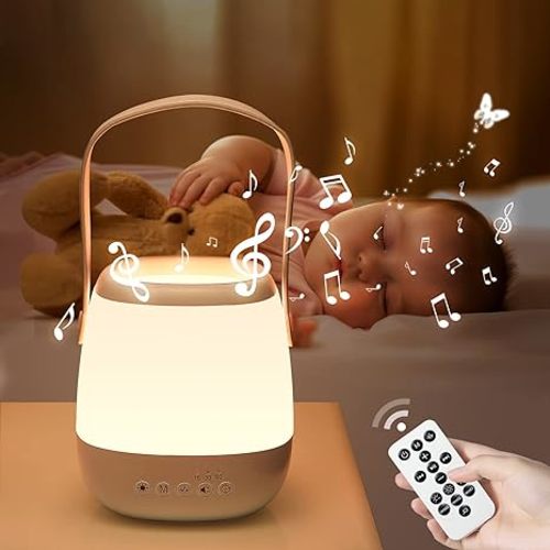 Baby Night Light for Baby Nursery+12 White Noises, 35 Colors+Portable+USB Rechargeable Egg Light for Nursery, Baby Sound Machine with Light,Baby Night Lights for Nursery Lamp, Nightlight for Kids Room