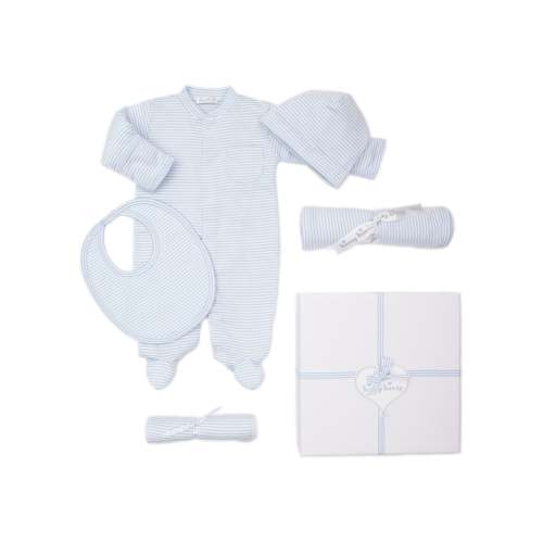 Simple Stripes Blue 5PC Gift Set w/ Gift B