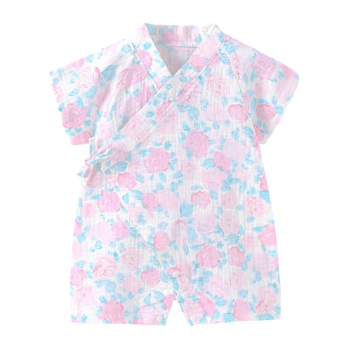 PAUBOLI Kimono Robe Newborn Cotton Yarn Robe Baby Romper Infant Japanese Pajamas…