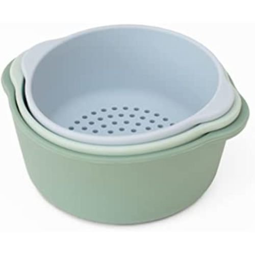 Inspire My Play - 3 x Nesting Bowls and Sieve - Perfect for Sensory PlayTray - Sensory Bin Accessories - Special Education Classroom Supplies - Montessori Education Toys