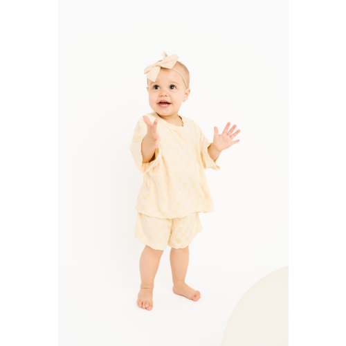 Sandy Checkered Terry Slouchy Set