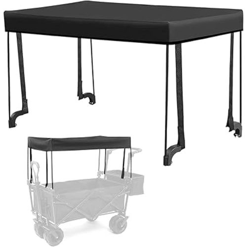 Canopy for Wagon Attachment, Awning Shade Cover for Wagon Canopy Cover Garden Push Awning Outdoor Stroller Accessories Removable Awning Canopy for Wagon Cart Sun Shade Cover