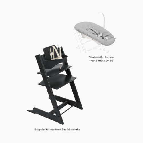 Stokke Tripp Trapp High Chair² + Newborn Set - Black