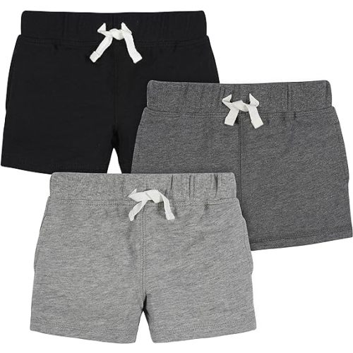 Gerber Baby Boys' Toddler 3-Pack Pull-On Knit Shorts
