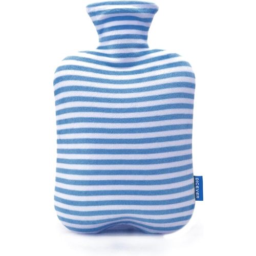 Hot Water Bottle with Soft Cover, 2L Light Blue