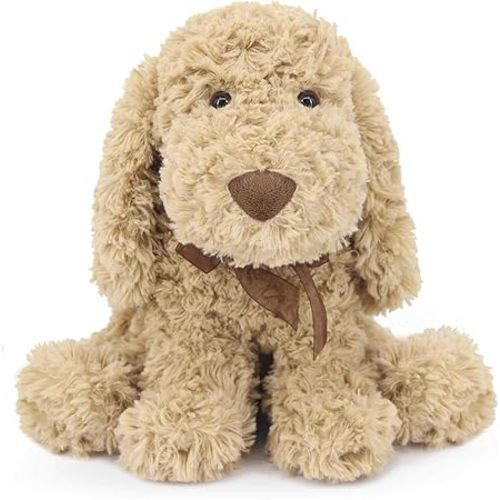 WEIGEDU Poodle Goldendoodle Stuffed Animal, 11.8", Golden | Adorable Toy Dog, Labradoodle Plush, For Kids Boys Girls, Birthday Easter Nursery Bedtime Gift