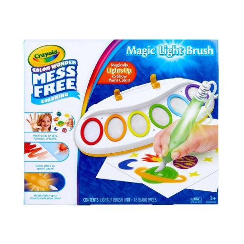 Crayola Color Wonder Magic Light Brush and Drawing Pad: Kids Painting Kit, Non-Toxic, Creative Art Set, Requires 3 AA Batteries