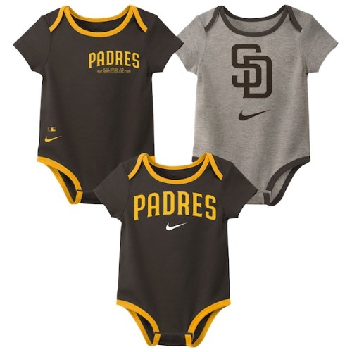 Infant San Diego Padres Nike Authentic Collection Three-Pack Bodysuit Set