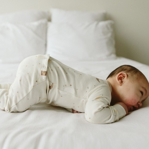 Goumi Kids Grow With You Footie- Snug Fit - Luna, 0-3 M