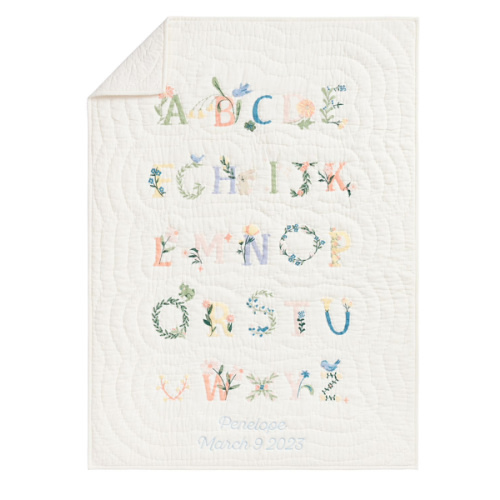 Floral ABC Baby Quilt | Pottery Barn Kids