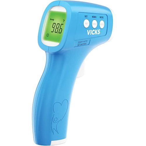 Vicks Non-Contact Infrared Thermometer for Forehead, Food and Bath – Touchless Thermometer for Adults, Babies, Toddlers and Kids – Fast, Reliable, and Clinically Proven Accuracy, FSA and HSA Eligible