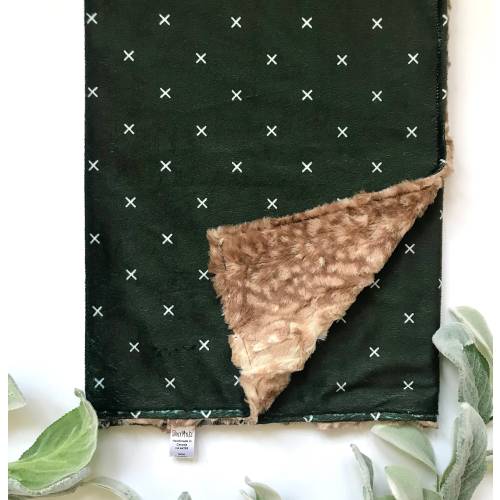 Baby Blanket: Evergreen X Baby Blanket. Evergreen X Minky Blanket. Evergreen Crib Blanket. Minky Baby Blanket. Minky Toddler Blanket