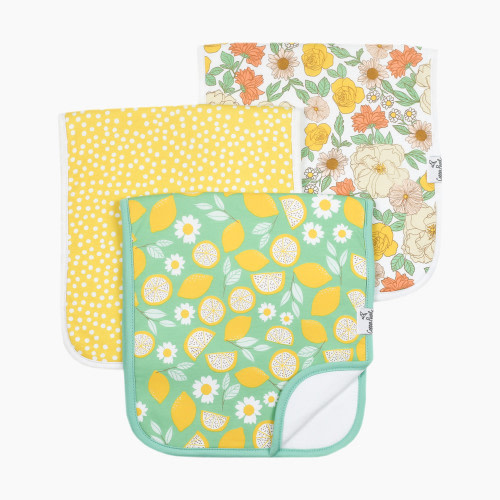 Copper Pearl Burp Cloth Set - Lemon