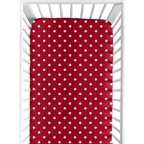 Polka Dot Ladybug Fitted Crib Sheet for Baby and Toddler Bedding Sets by Sweet Jojo Designs - Polka Dot Print