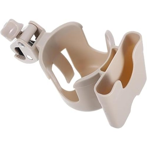 Universal Baby Stroller Cup Holder with Phone Mount Removable Water Bottle Rack for Infants Compatible with Most Strollers Sturdy Design for Snacks and Drinks
