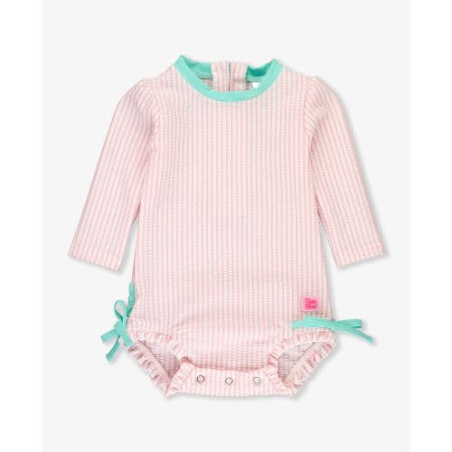 Seersucker Long Sleeve One Piece Rash Guard