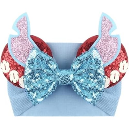CLGIFT Hairband, Minnie Ears Baby/Toddler Headband flexible headband, Sequin on both sides, Lilo, Baby Girls