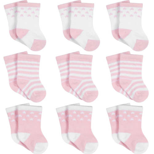9-Pack Baby Girls Stars Jersey Crew Socks – Gerber Childrenswear