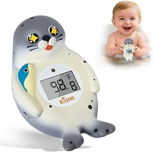 KISSONE Baby Bath Thermometer Digital for Water Temperature – Fast & Accurate °F/°C Reading, Waterproof Floating Safety Thermometer for Infants & Toddlers