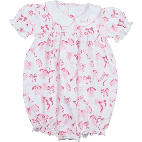 Pink Knit Football And Bow Bubble – Cecil & Lou