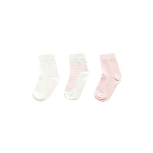 Pale Pink 3 Pack Socks - 3-6M