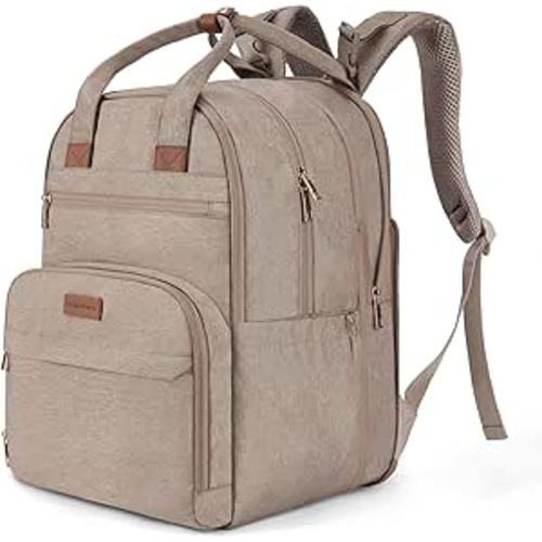 mommore Diaper Bag Expandable Large Baby Bag for 2 Kids/Twins with Wet&Dry Pocket, Travel Diaper Backpack for Mom Dad, Changing Pad, Luggage Strap